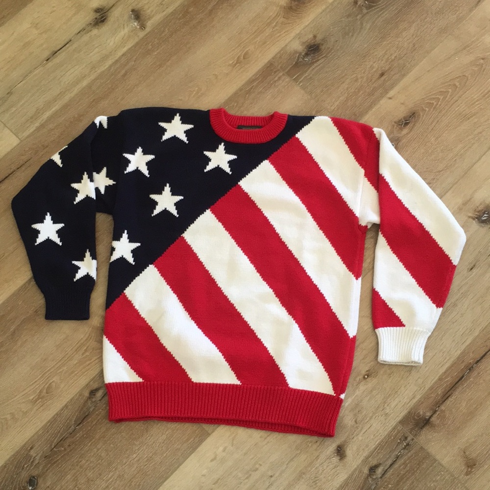 Charter Club By Jane Justin American Flag Sweater